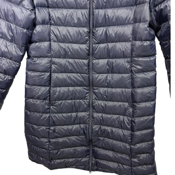 Quince Lightweight Down Packable Long Puffer Jacket Navy Large - Picture 11 of 14